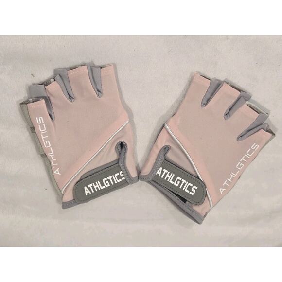 Cycling Gloves Half Finger Men & Women Fitness Gloves NEW Size Large Pink/Peach - Picture 1 of 2